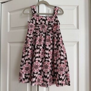 5/$50+FS Sugar and Honey Pink and Black Floral Kids Dress